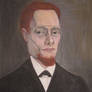 Selfportrait with glasses.