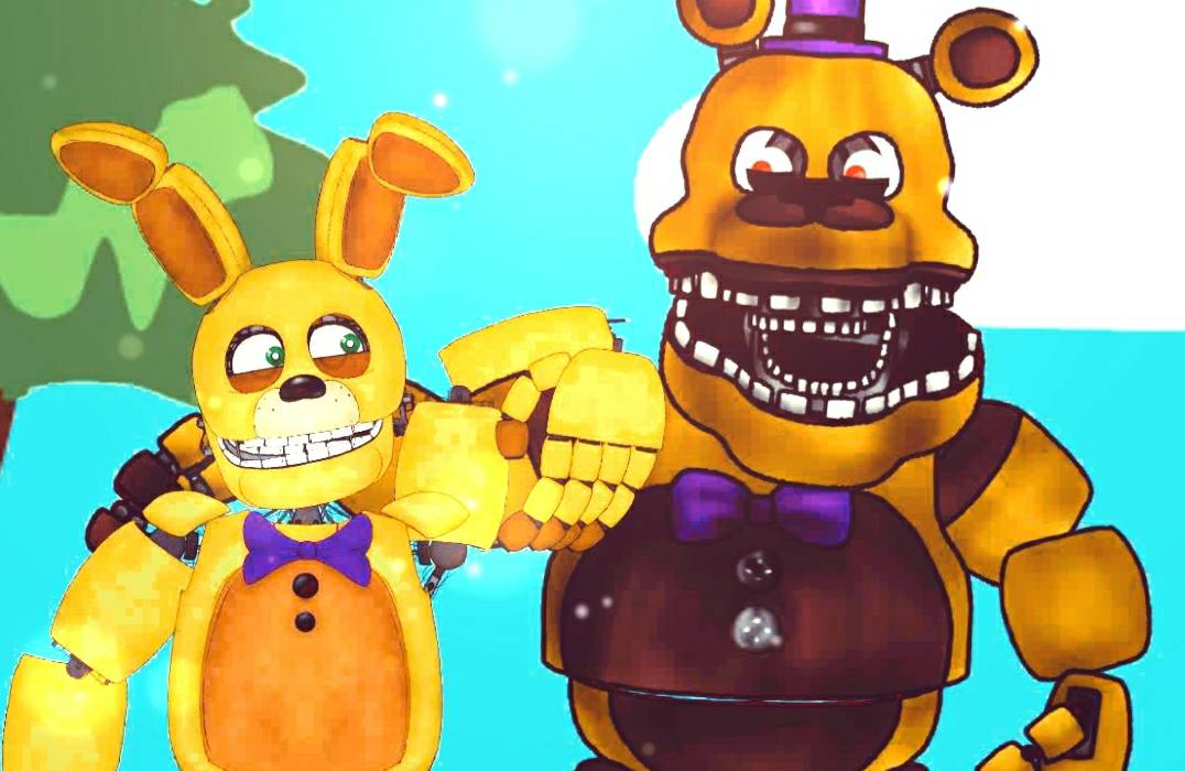 (dc2/fnaf) best friends Fredbear and spring Bonnie by ...