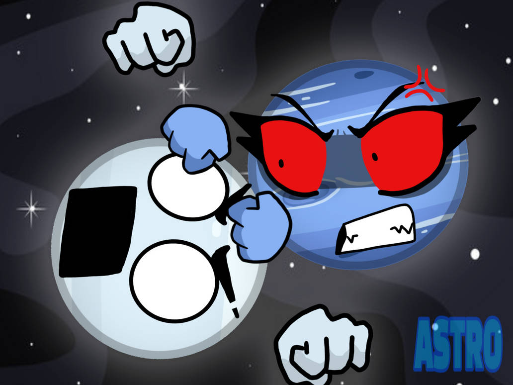 Neptune dragging Uranus by THEASTROVERSE on DeviantArt