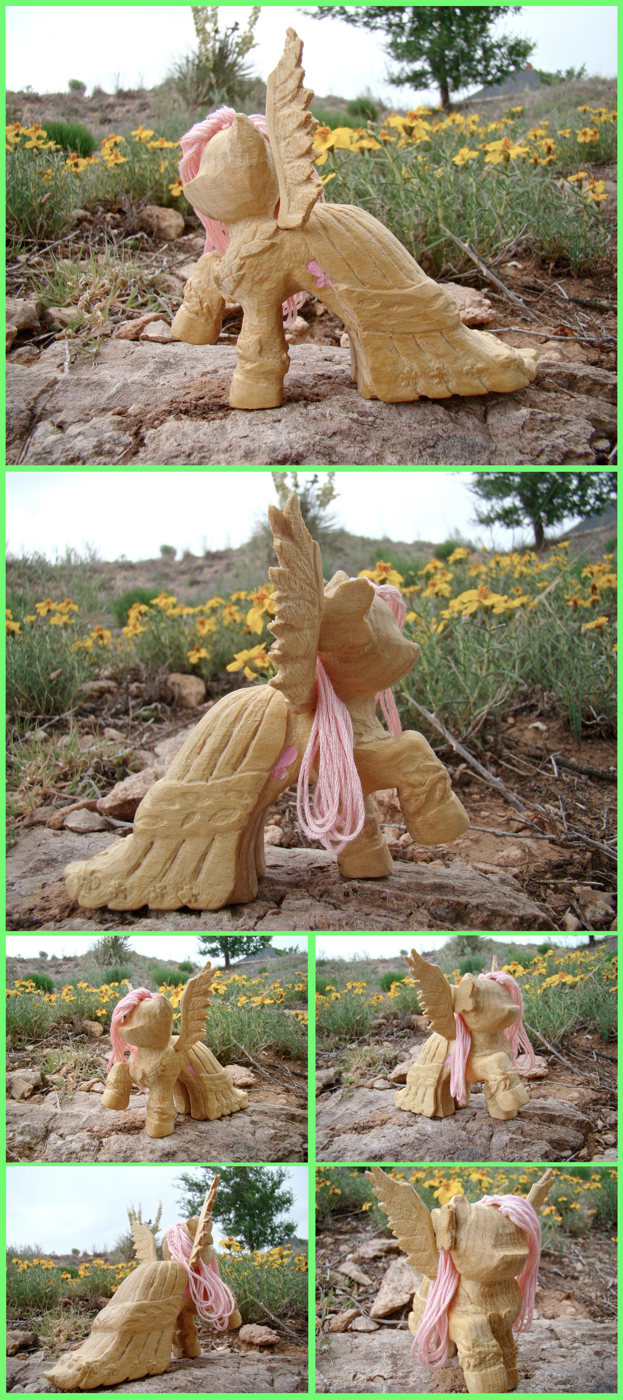 Fluttershy in Her Gala Gown: Woodwork