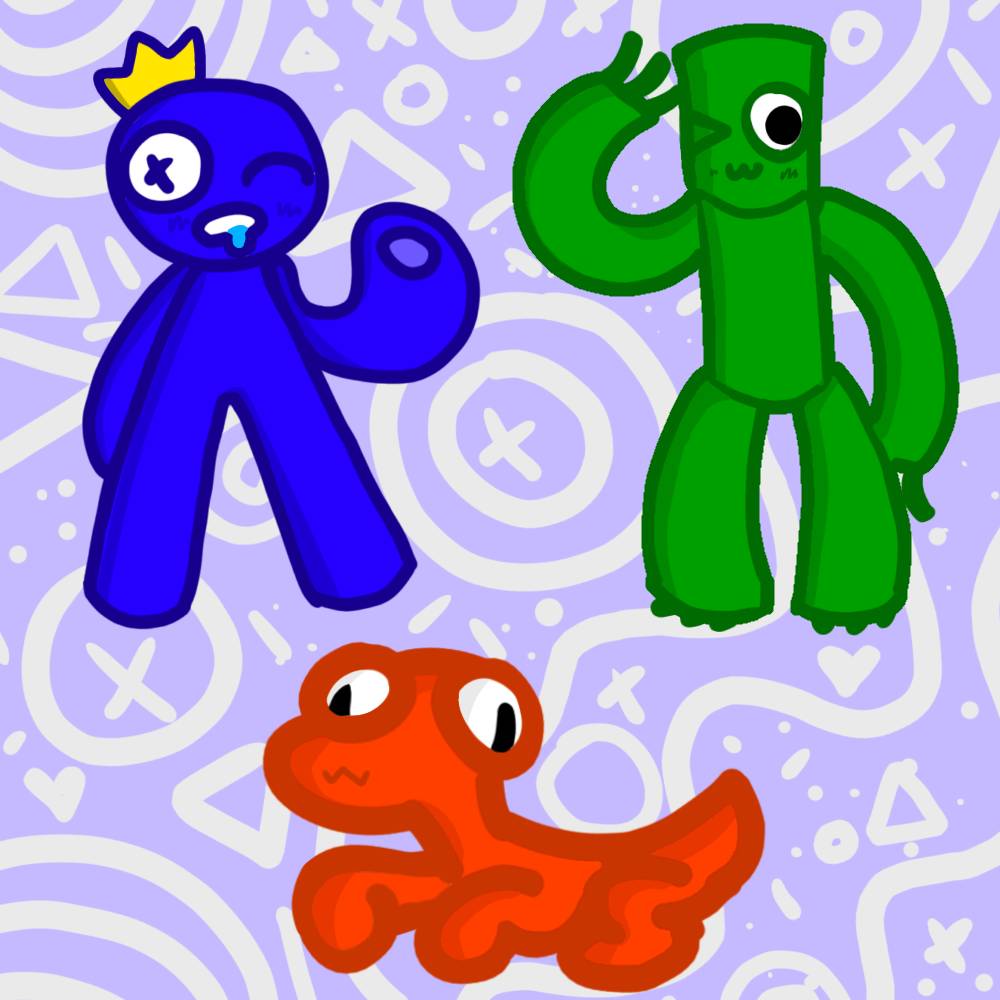 Blue, green and orange (Rainbow Friends) by xXfLuffyFurryXx on DeviantArt