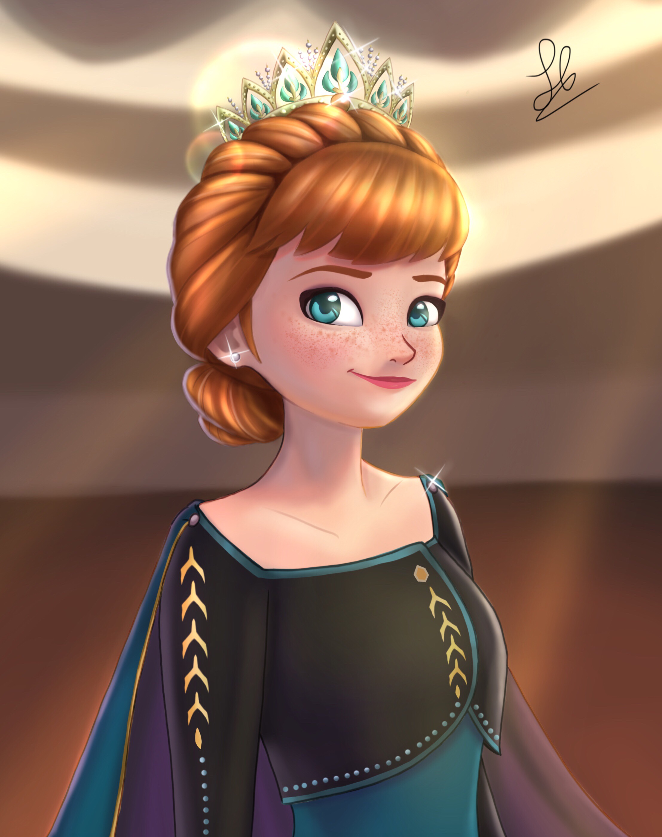 Frozen 2 Queen Anna Fanart By Hanoka2034 On Deviantart