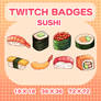 Sushi Twitch Badges Pack
