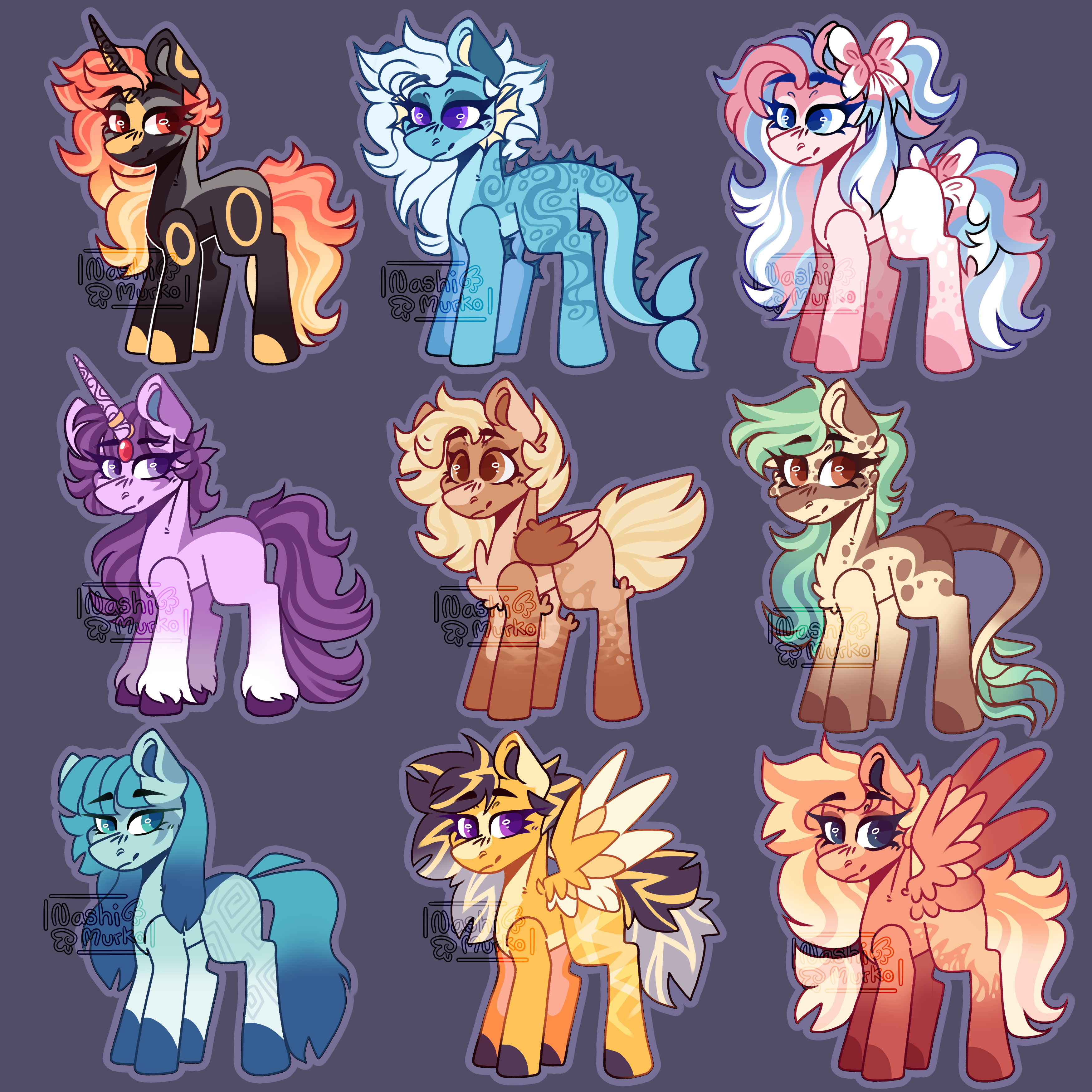 Eeveelutions Pony Adoptables