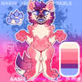 Pink Heart wolf adopt OPEN