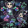 Aurora Borealis Skull Dog Adopt CLOSED