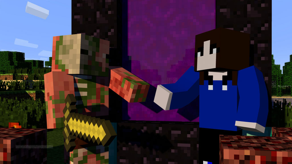 Minecraft Me And A Zombie Pigman Chilling By Rubythecat12 On Deviantart Minecraft Me And A Zombie Pigman Chilling By Rubythecat12 On Deviantart