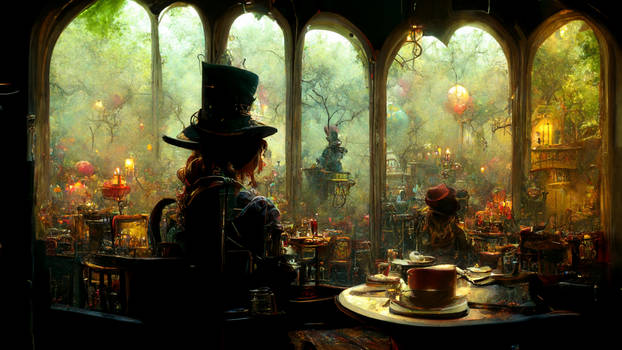 Mad Hatter having Lunch