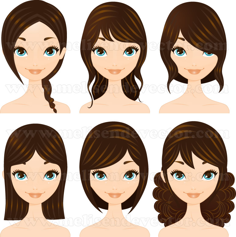 Vector Hairstyles Set