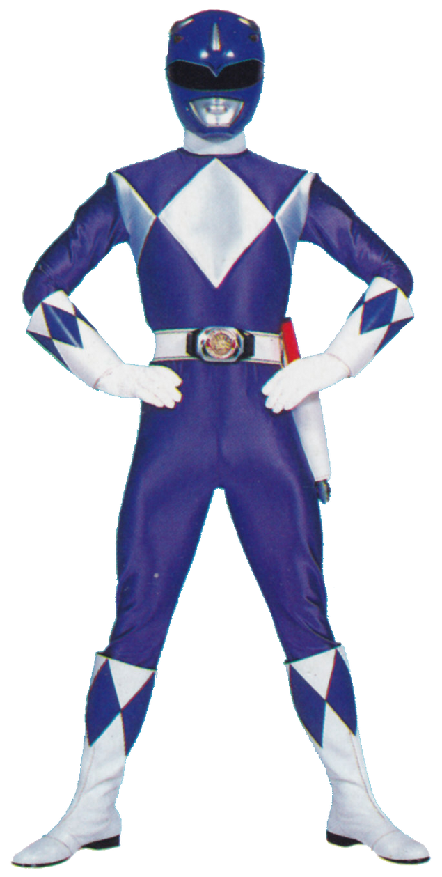 Series 16 Mighty Morphin Blue Ranger PNG by MetropolisHero1125 on