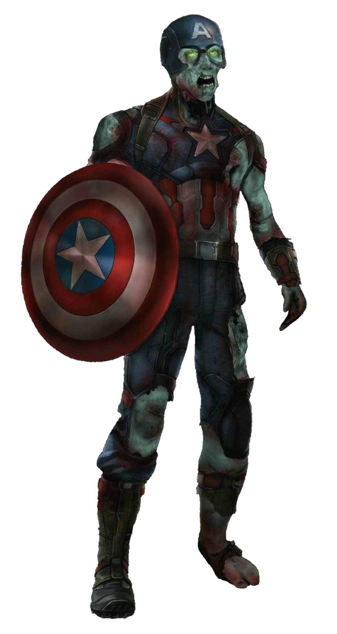 Marvel's WHAT IF ?... Zombie Captain America PNG by MetropolisHero1125
