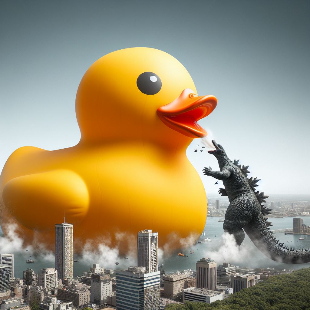 Duckzilla by boriseng on DeviantArt