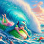 Miku Hatsune inflatable leek ride 2