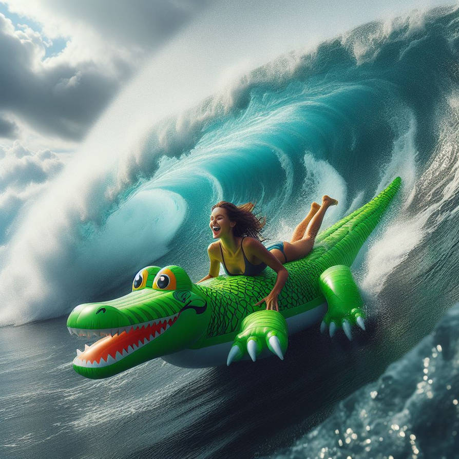 Swan Riding Alligator Alligator ride 4 by boriseng on DeviantArt