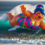 Inflatable giantess bodysurf 36