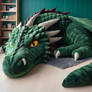 A huge dragon plush toy