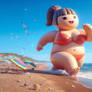 Beach giantess fun 30
