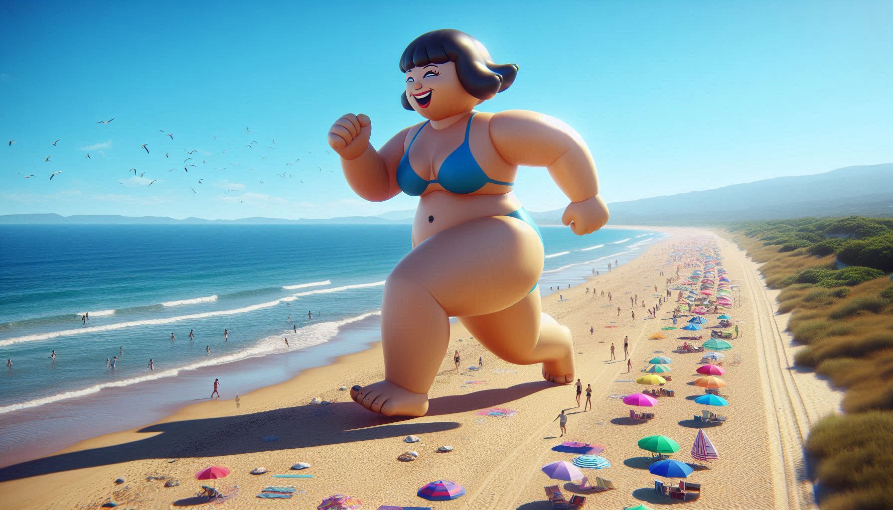 Beach giantess fun 31