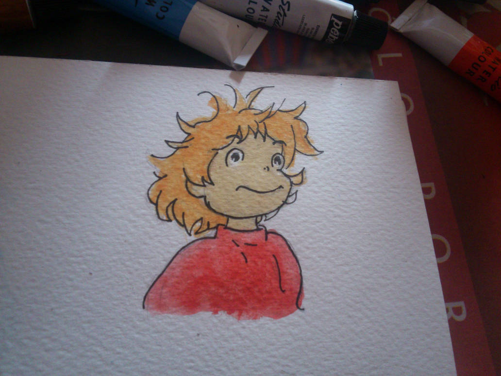 A ponyo watercolor by BoroLiquido on DeviantArt