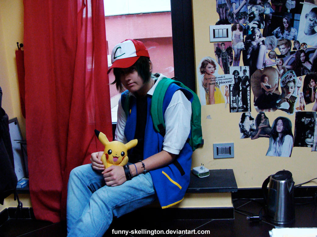 Ash Ketchum in his room