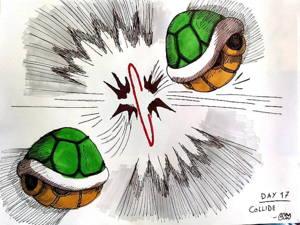 koopa shells colliding by LuigiBrosNin on DeviantArt