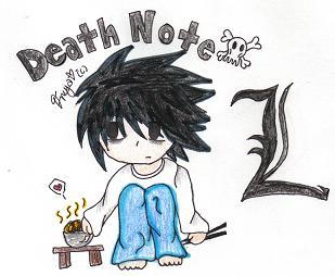 Deviantart La Note Death Note - L by PatchworkPanda on DeviantArt