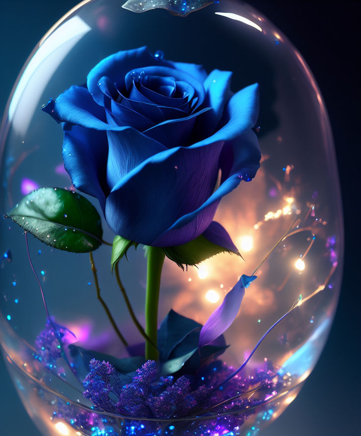 dark blue Enchanted Rose by MortiferRage on DeviantArt