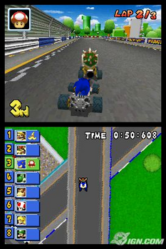 Sonic in Mario Kart