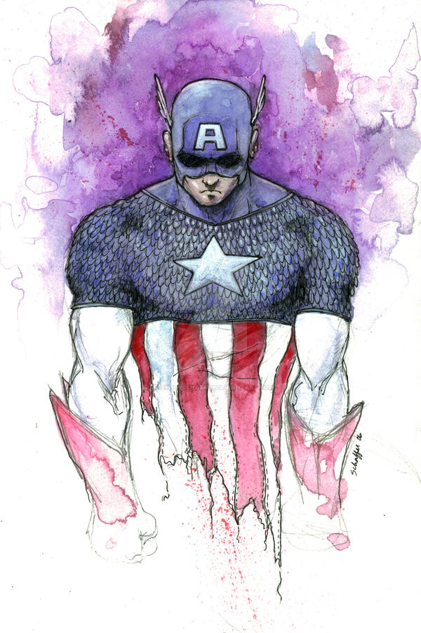 Captain America - Watercolor