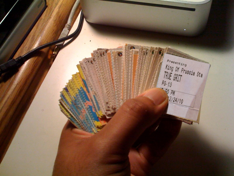 10+ Years of Movie Stubs