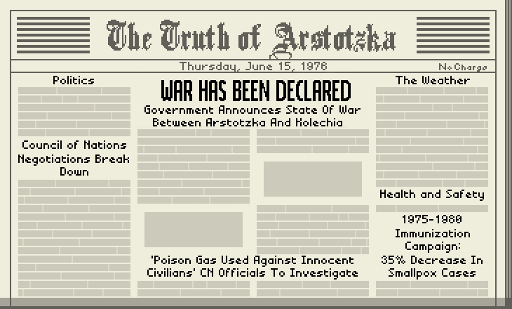 Timeline, Papers Please Wiki