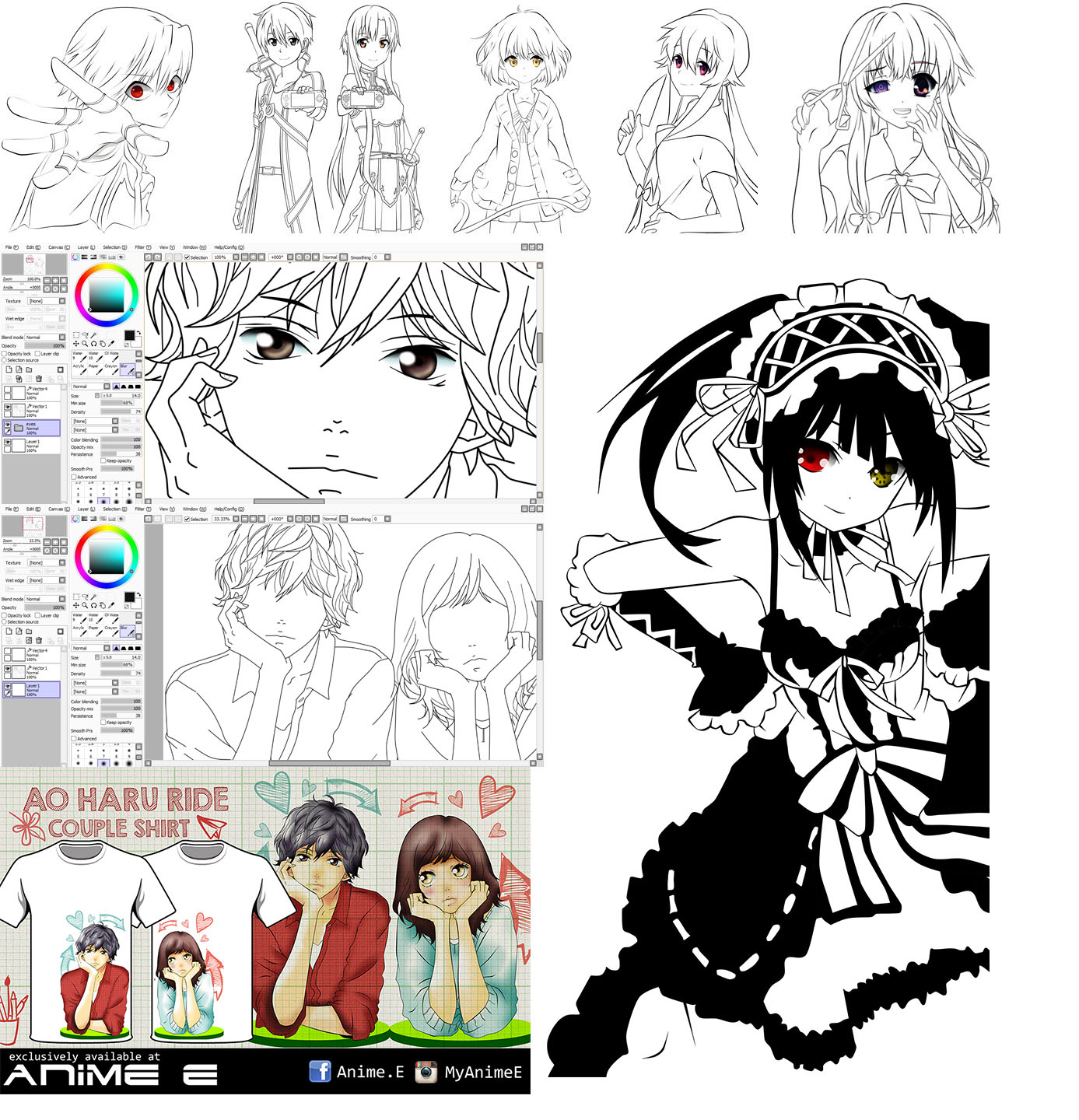ANIME LINE DRAWINGS by catherinevillanueva on DeviantArt