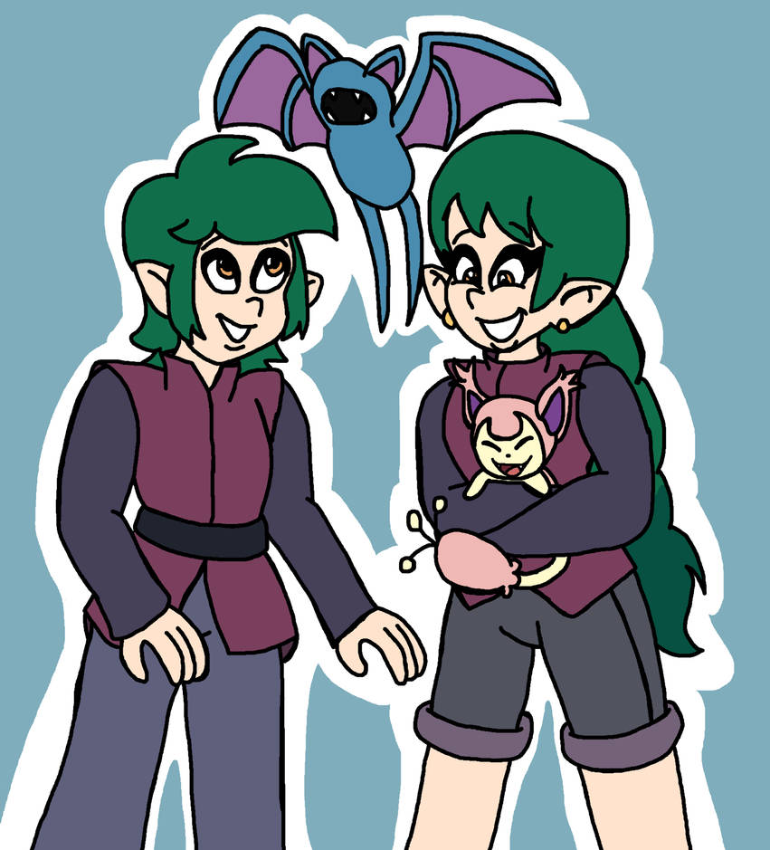 Deviantart Pokemon Conjoin Commission - Twins and Pokemon by CactusFlavoredMilk on DeviantArt