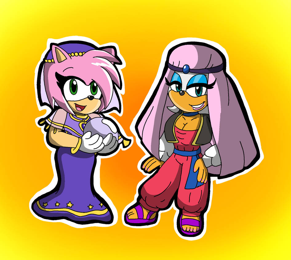 Amy Rouge Color Commission - Amy and Rouge by CactusFlavoredMilk on DeviantArt