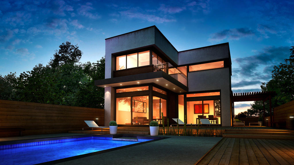 Modern Pool House