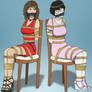 Chairtied Mom and Girlfriend