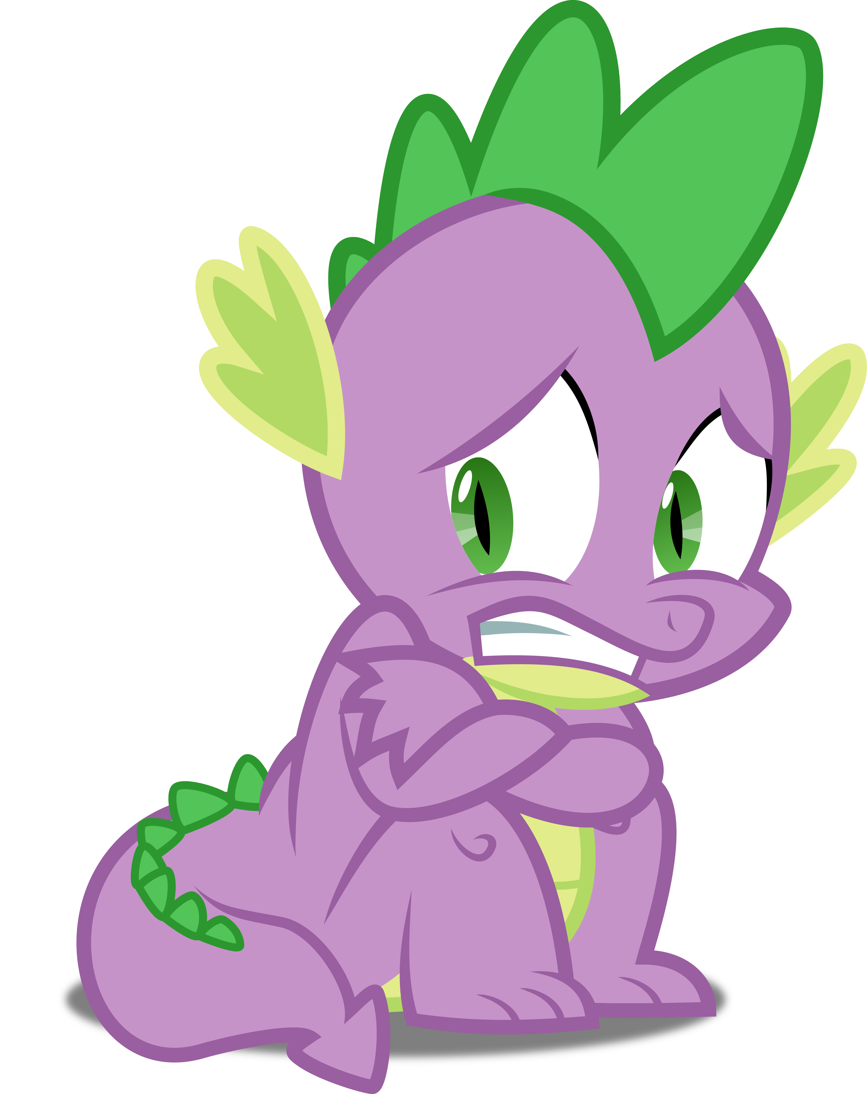 Scared Spike by derpyworks on DeviantArt