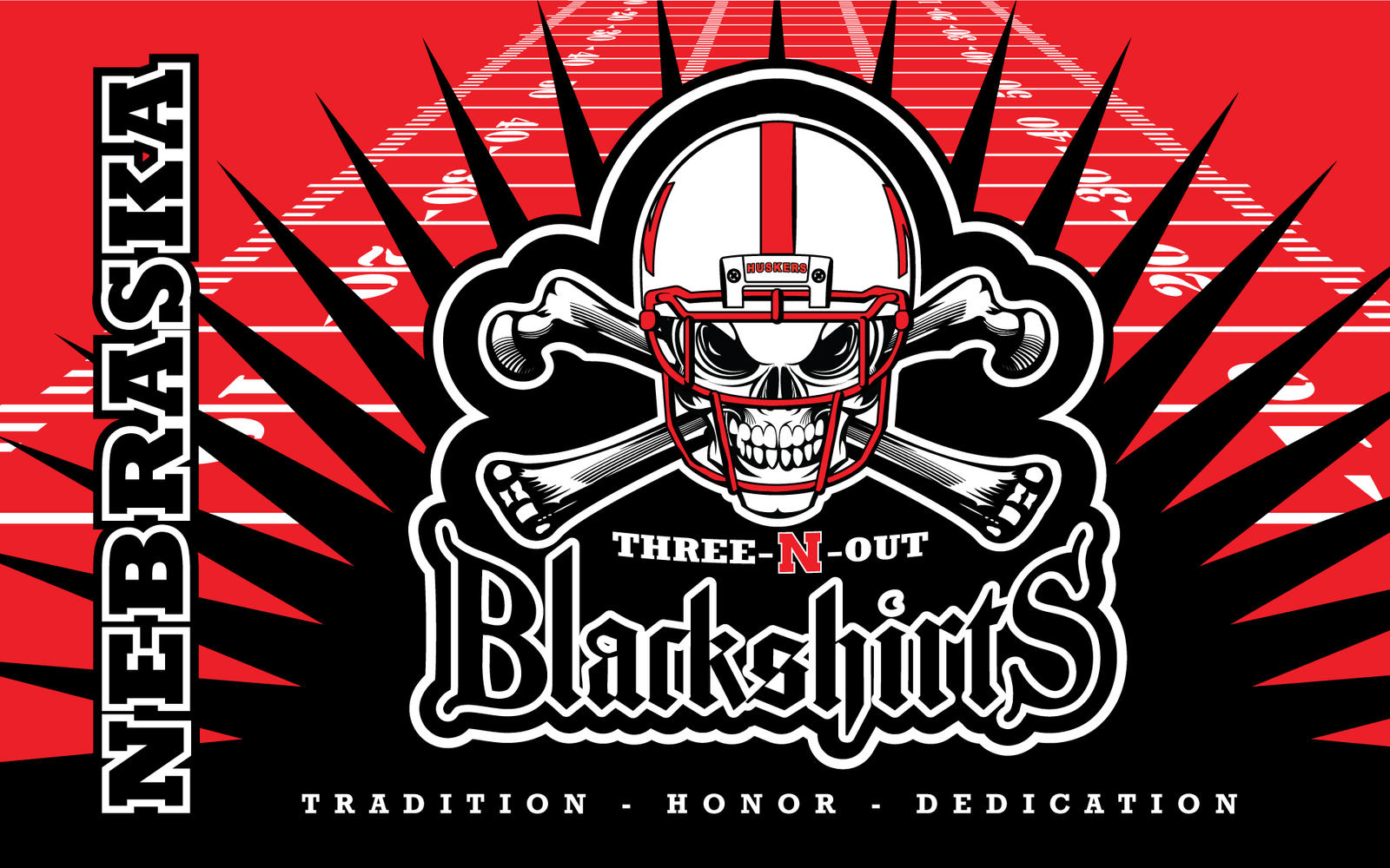 Husker Blackshirts Flag