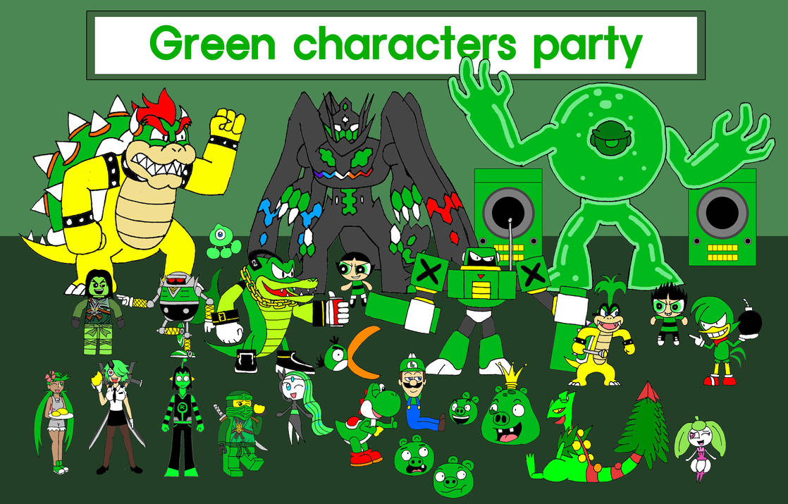 The green characters party by chechego on DeviantArt
