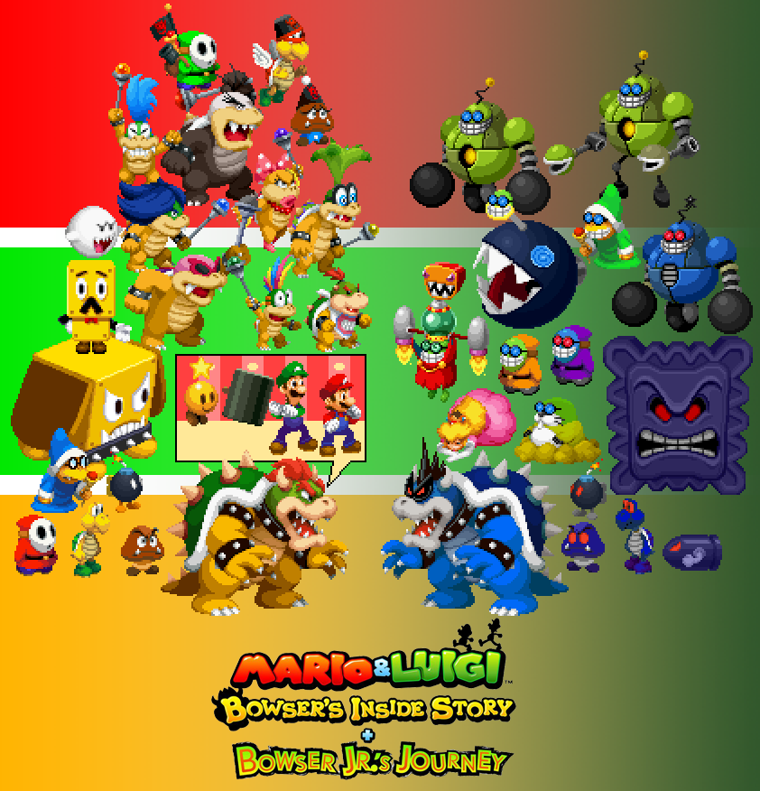 Mario & Luigi: Bowser's Inside Story - Download Super Mario DS Sprites