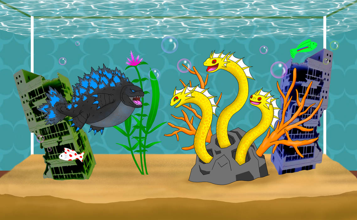 Godzilla Fish Machine Godzillfish in a fishbowl by Gameboyreker on DeviantArt