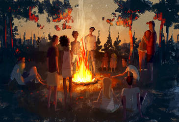 The last camp fire