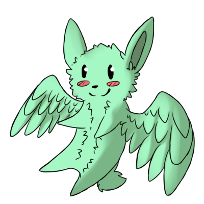 Flying Mint Bunny by kaiathedragon13 on DeviantArt