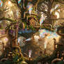 Gnome Village - 12920 x 5836 by curwintech