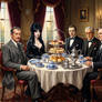 Price, Elvira, Lugosi, Karloff and Cushing @ Tea