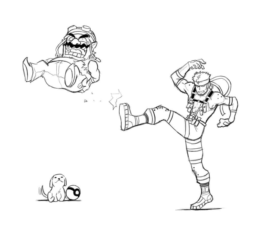 Wario and Snake