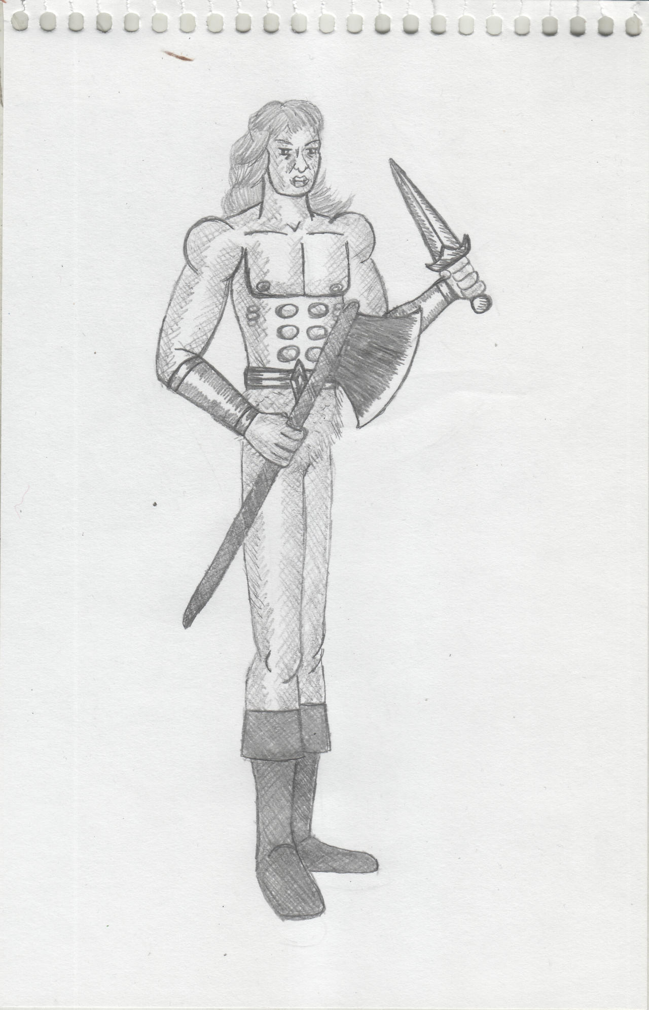 Barbarian Pencil Sketch #4 (10-17-2025)