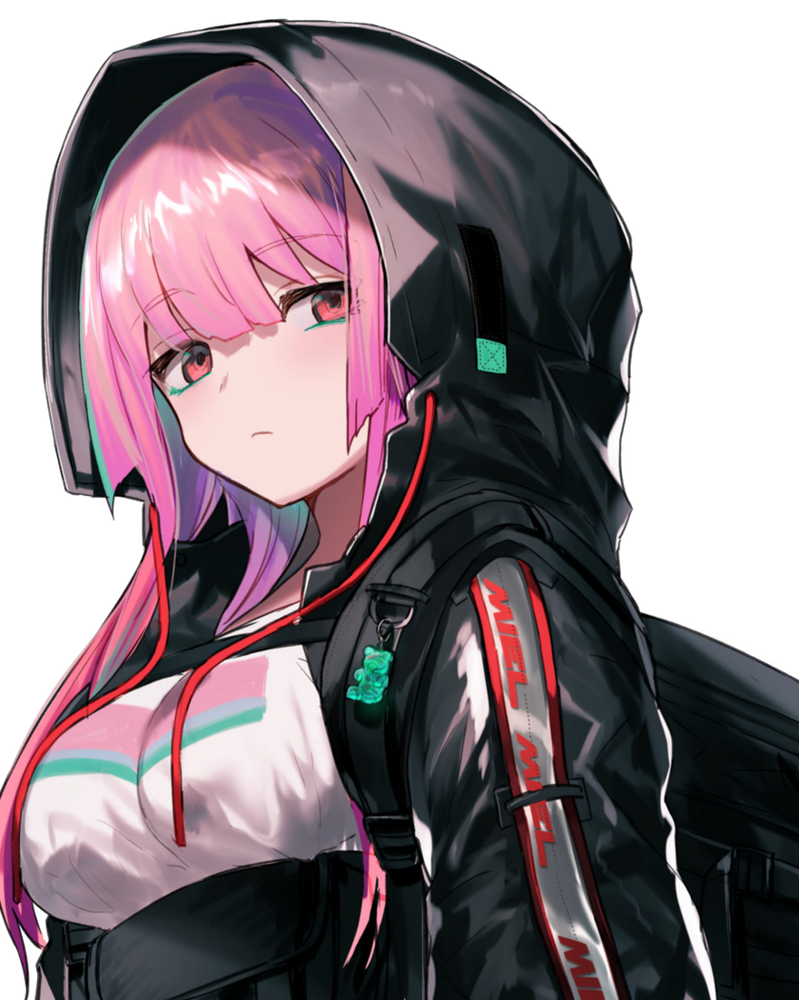 Anime top hoodie girl