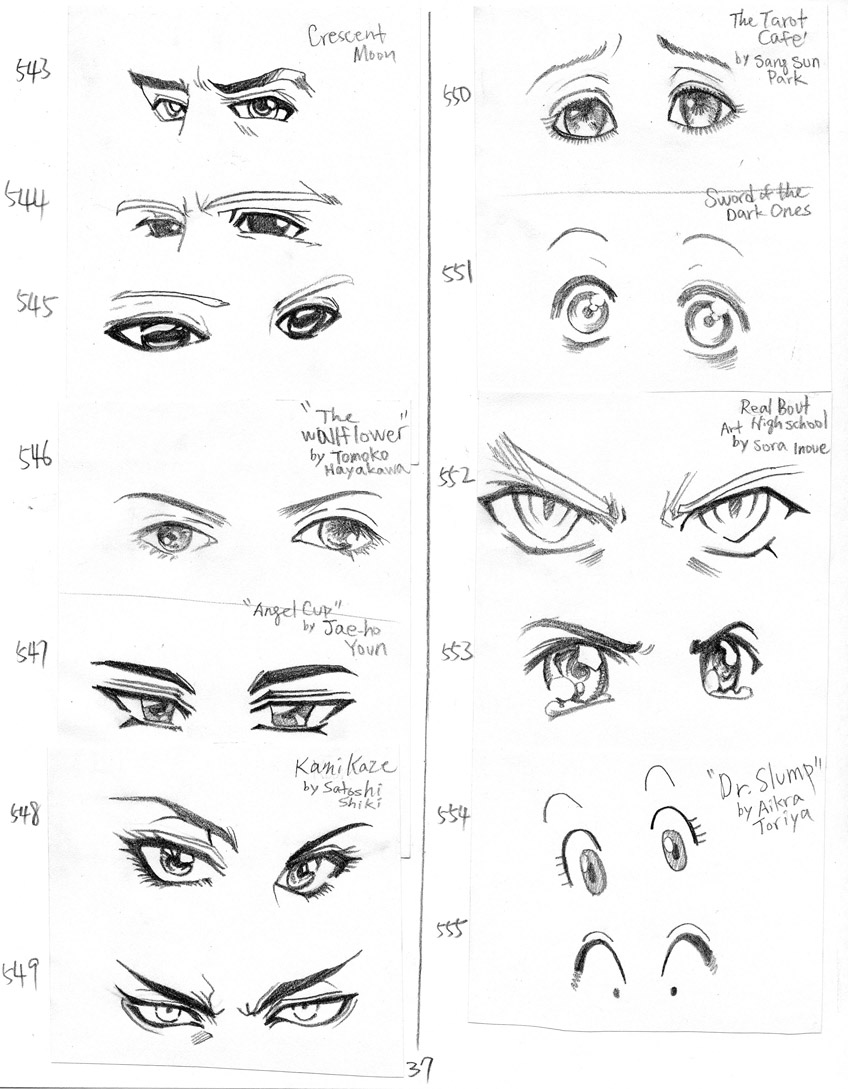 Manga or Anime Eye drawings 2 by Siouxstar on DeviantArt
