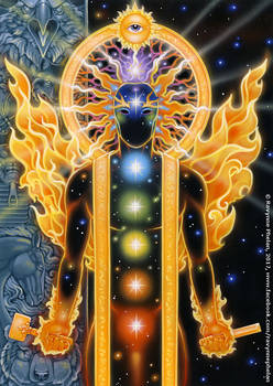 Dreams of Gaia Tarot - Ten of Fire